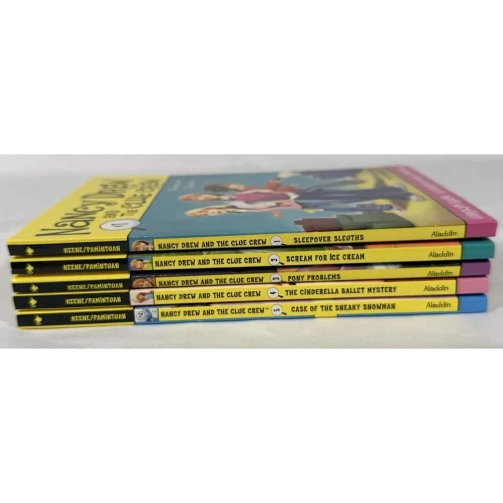 Aladdin Nancy Drew and the Clue Crew Kids Books 1-5 Yellow Mystery Box Set